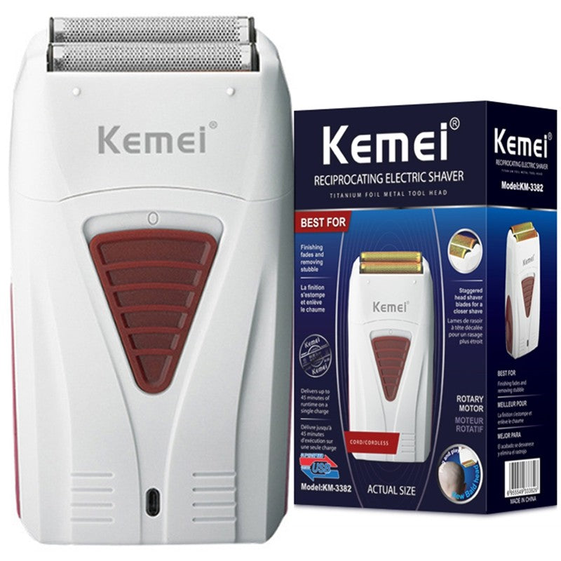 Original Kemei Finishing Fade Rechargeable Electric Shaver Hair Beard Cleaning Electric Razor For Men Bald Head Shaving Machine