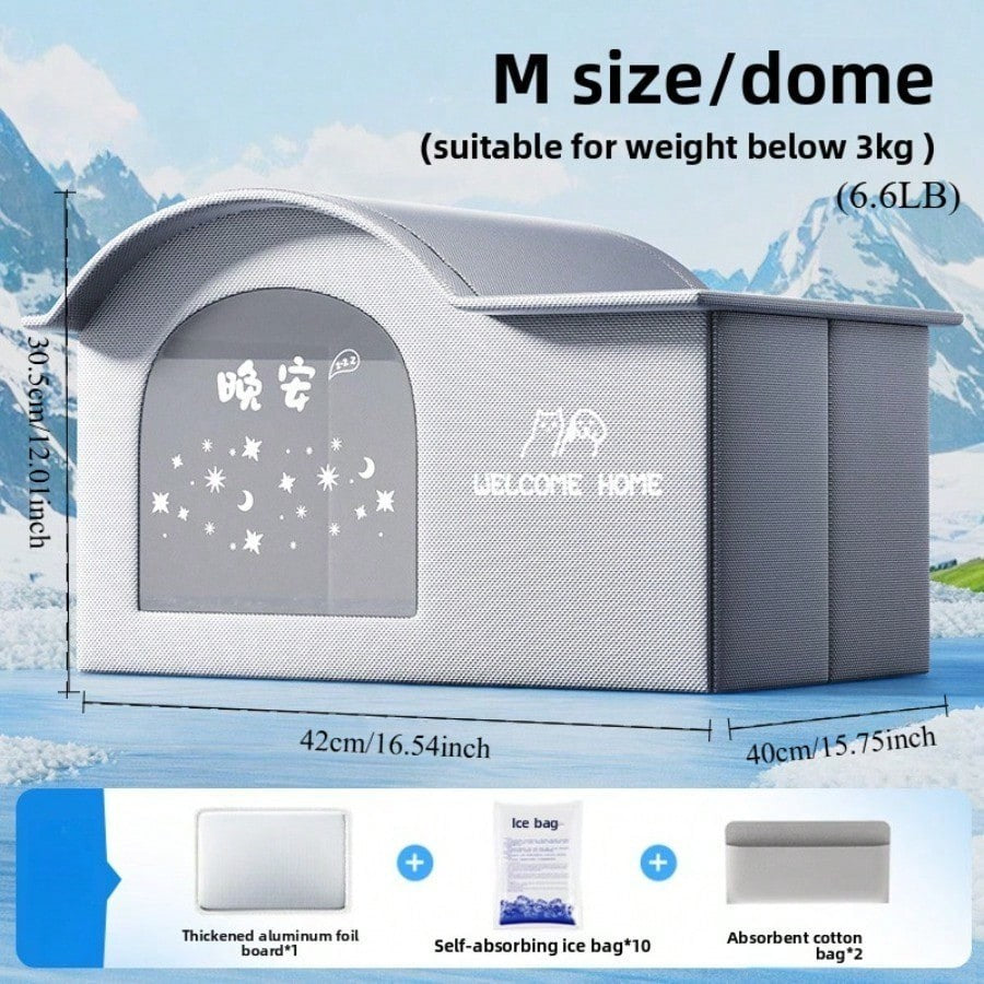 Casa com Ar Condicionado para Gatos, Verão, Ferramenta de Resfriamento para Gatos, Ninho, Casa de Gelo para Cães, Quatro Estações, Casa de Gelo para Gatos e Pets