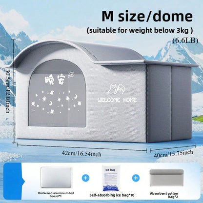 Casa com Ar Condicionado para Gatos, Verão, Ferramenta de Resfriamento para Gatos, Ninho, Casa de Gelo para Cães, Quatro Estações, Casa de Gelo para Gatos e Pets