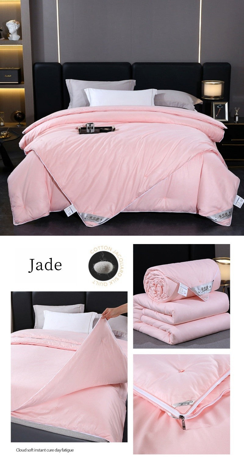 Edredom de Seda Natural Mulberry Luxuoso Queen King Size Acolchoado de Verão Inverno para Solteiro Casal Enchimento de Cama