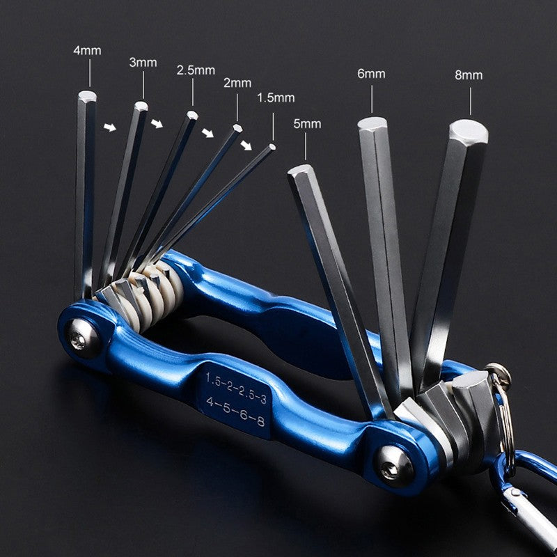 Sistema Métrico de Metal Torx Chave Hexagonal Chave de Fenda Chave Allen Ferramenta Manual de Alta Qualidade Dobrável Portátil Conjunto de Chaves Allen