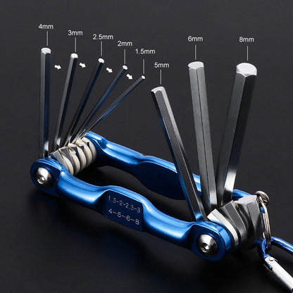 Sistema Métrico de Metal Torx Chave Hexagonal Chave de Fenda Chave Allen Ferramenta Manual de Alta Qualidade Dobrável Portátil Conjunto de Chaves Allen