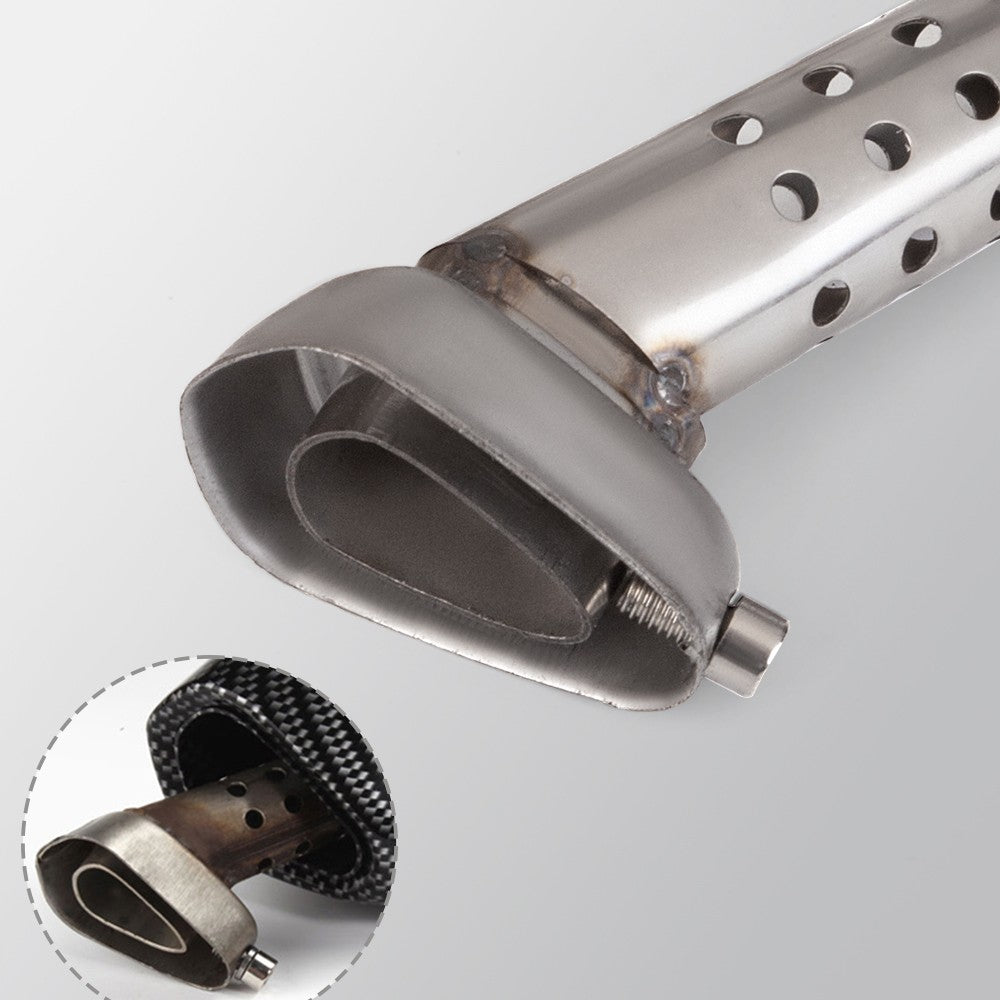 51mm Universal Slip On Exhaust Tail Fittings With Mini Hex Noise Elimination Design For Motorcycles