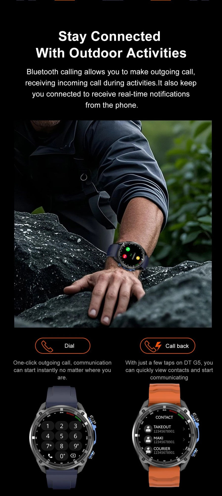 NEW 4GB Memory Video Player Smart Watch AMOLED With GPS Offline Maps Military Sports Smartwatch Men 30m Swim Waterproof Bracelet