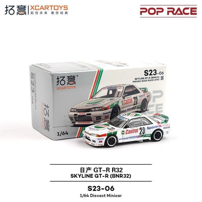 POP RACE 1/64 Porsche RWB Skyline GTR PANDEM DATSUN Mazda RX7 Toyota Coleção de Carros Miniatura de Liga Fundida em Vitrine