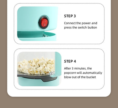Popcorn Machine Household Healthy Hot Air Oil Free Corn Popcorn Maker For Kitchen Kids Home-made Popcorn Movie Snack 110V/220V