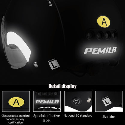 Capacete de Ciclismo PEMILA Com Lente de Óculos Proteção de Orelha Adesivo Refletivo Capacete de Bicicleta MTB Bicicleta de Estrada E-Bike Capacete de Bicicleta Para Adultos
