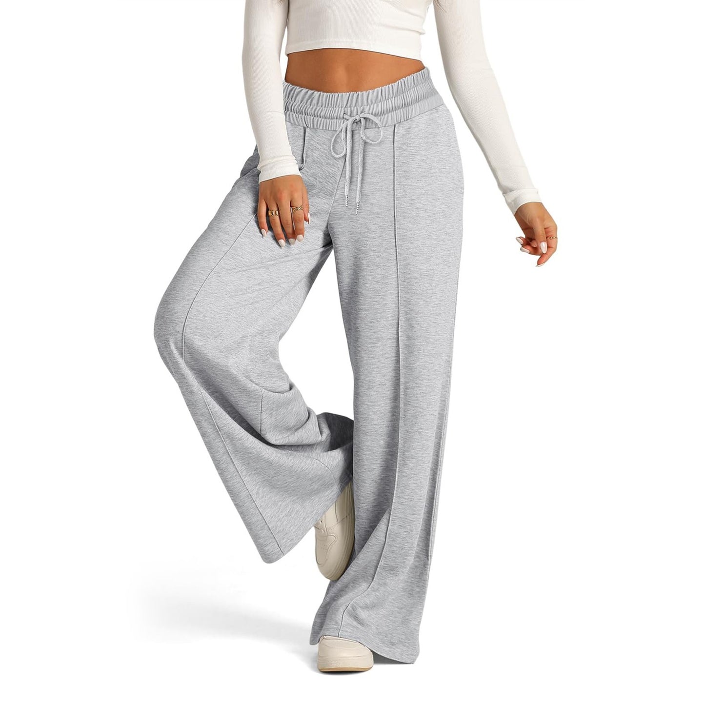 Fleece Sweatpants Women Streetwear Pants High Waist Loose Trousers Casual Straight Sport Wide Leg Baggy Pants Joggers