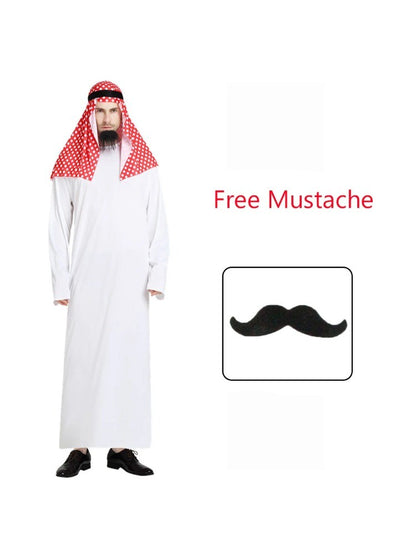 Men Arabia Arab Sheikh Costume Shepherd Arabian Prince Cosplay for Adult Fantasia Purim Halloween Costumes