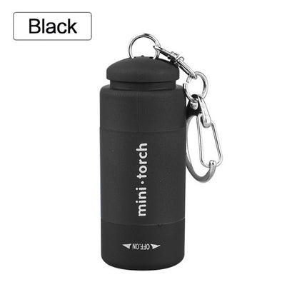 USB Rechargeable LED Multifunctional Strong Light Pocket Keychain Flashlight Waterproof Outdoor Hiking Camping Mini Flashlight