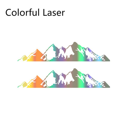 2PCS Car Stickers For Jeep Renegade Liberty Patriot Wrangler JK Grand Cherokee Rubicon Compass Vinyl Mountain Decals Accessories