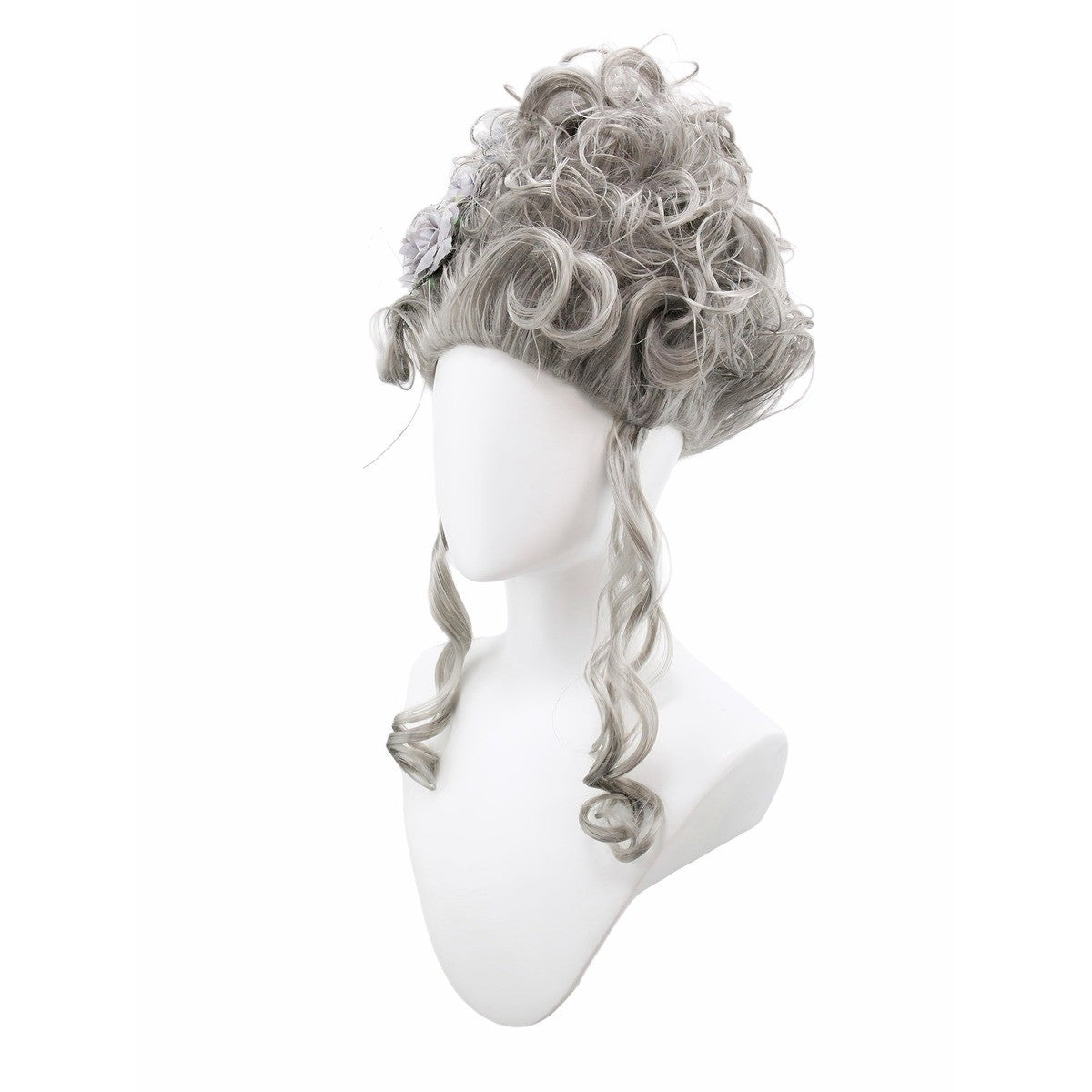 Pink Fluffy High-Top high quality Synthetic Wig | Queen's Hairstyle with Feather Flowers | Wig for Queen Cosplay