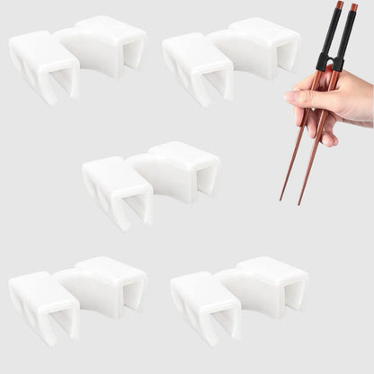 5PCS Training Chopsticks Replaceable Practice Chopsticks Plastic Non Slippery Heat Resistant Training Chopstick Right Left Hand