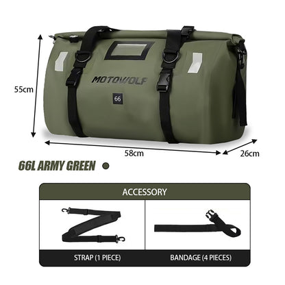 Motorcycle Waterproof Tail Bag Travel Outdoor Dry Luggage Roll Pack Bag 20 /40/66 Motorbike Luggage Backpack Motorcycle Seat Bag
