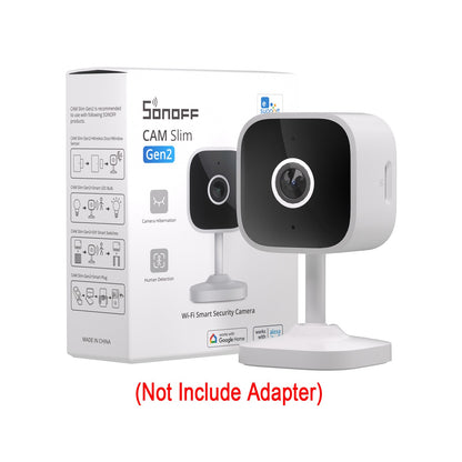 Câmera de Segurança Inteligente WiFi SONOFF CAM Slim Gen2 1080P HD Detecção de Movimento Áudio Bidirecional Visão Noturna Suporte Alexa Google