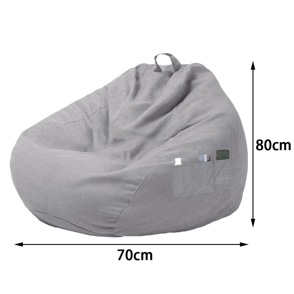 Large Bean Bag Lazy Seat Chair Sofa Cover Couch Soft Fluffy Breathable Adult Child Tatami Living Room Decorative Outdoor