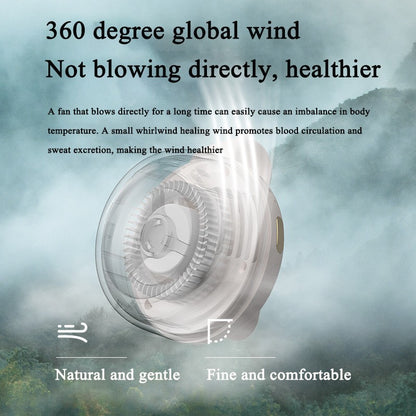 USB Hanging Neck Fan Portable Mute Mini Clip Hanging Waist Electric Fan 900mah Leafless Fan 3 Speeds for Outdoor Camping Fishing