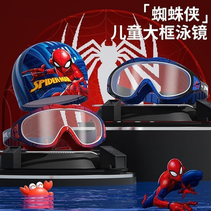 Marvel's new Spiderman boy new creative cartoon anime peripherals HD anti-fog waterproof swimming professional diving glasses