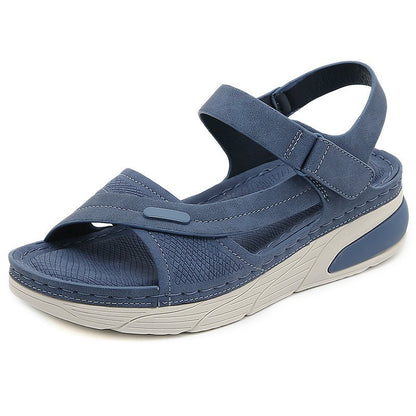 Sandal Lightweight Casual Sporty Comfortable Thick-Soled Velcro Versatile Fashion Trend Breathable National Style Wear-Resistant