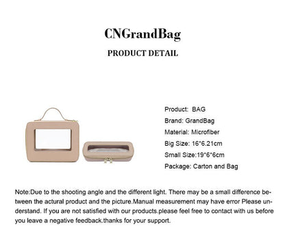 Free Custom Name Genuine Leather Travel Cosmetic Bag Set Colorful Classic Saffiano Portable Wash Bag for Women