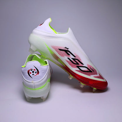 SLIP-ON Mens Soccer Shoes Non-Slip Turf Soccer Cleats for Youth  Without-Lace TF/FG Training Football Boots Chuteira Campo 35-45