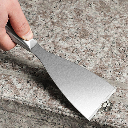 Espátula de Aço Inoxidável de Peça Única para Massa, Ferramenta de Gesso, Raspador de Massa, Espátula Raspadora para Rejunte de Azulejos de Chão e Parede