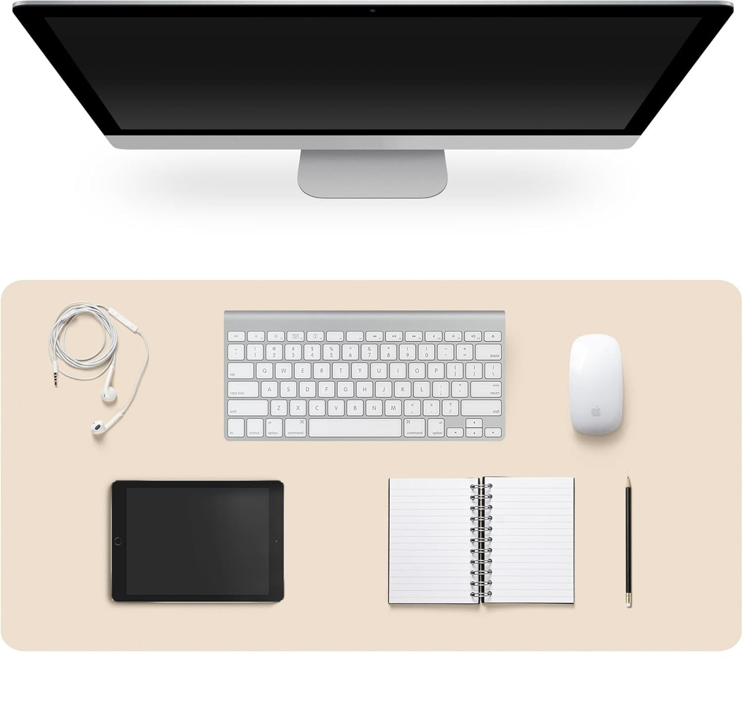 Desk Pad Protector, Non-Slip PU Leather Large Mouse Pad, Easy Clean, Writing Pad for Office/Home/Decor/School Desk Mat