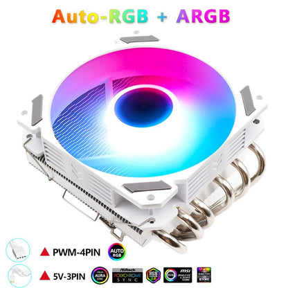 CPU Radiator Fan Low Profile Cooler Pwm 4pin 120mm LGA 1150 1151 1155 1156 1200 1700 2011 V3 X79 X99 AM3 AM4 Ultra Slim RGB ARGB