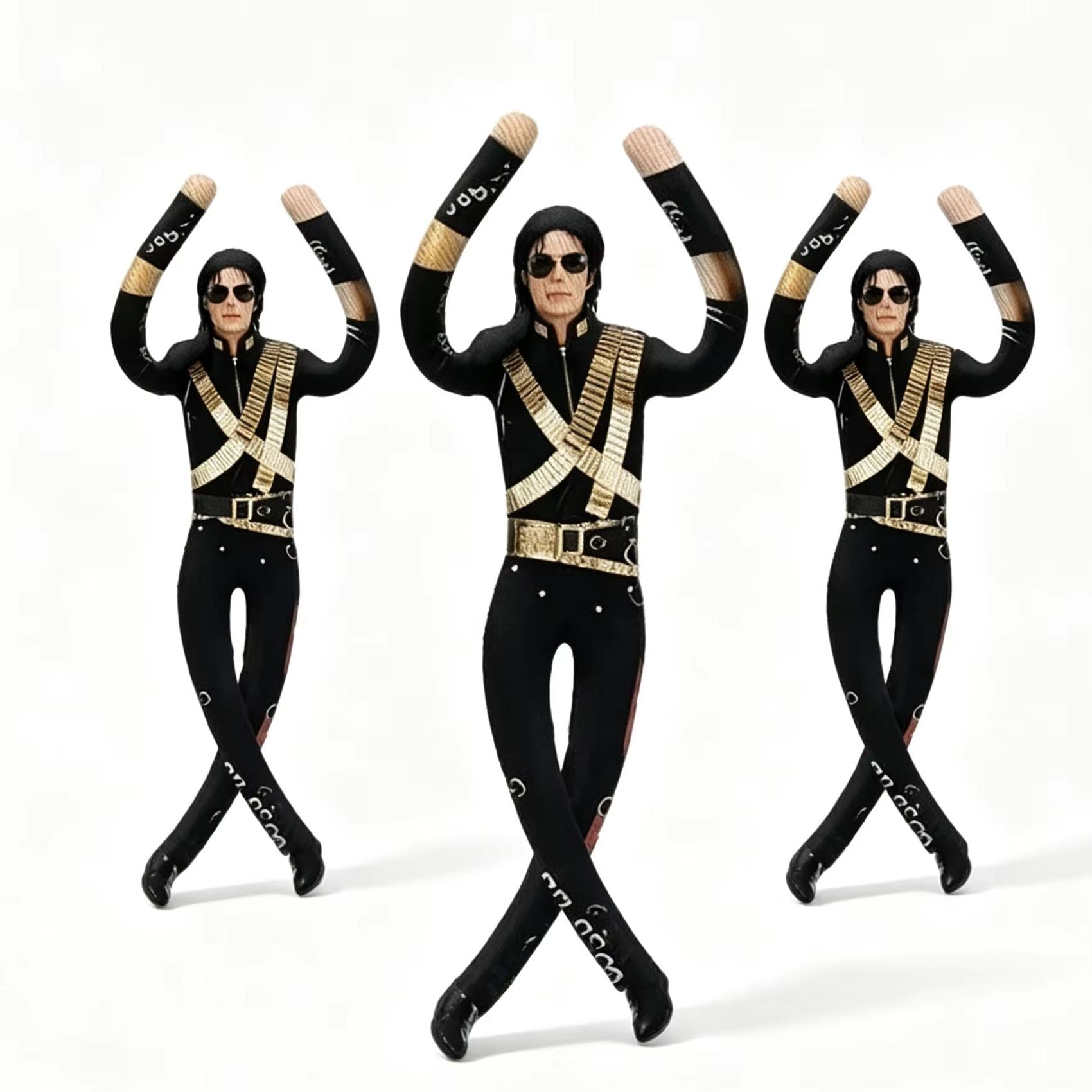 1/2/3pcs Anime Michael Jackson Cosplay Prop Doll Plush Stuffed Figure Dolls Room Decoration Abstract Joint Mobility Props Gift