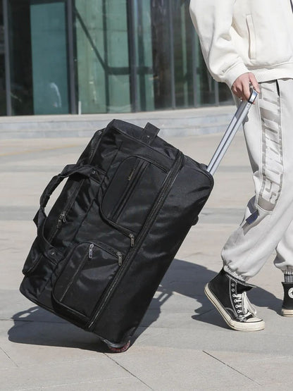 2025 Nova Moda Bolsa de Viagem Feminina Grande Capacidade Masculina Esporte Bolsa de Viagem Impermeável Bolsa com Rodas e Alça Bolsa de Viagem Sacola