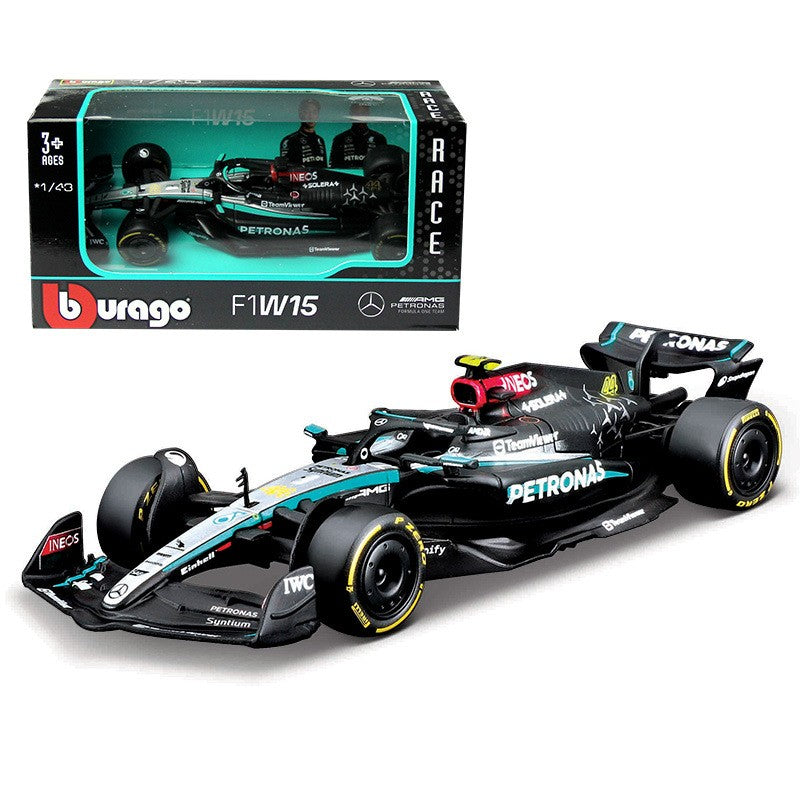 Bburago 1:43 2024 F1 Mclaren Mcl38 Grande Prêmio de Mônaco F1 Miniatura de Liga Fundida #4 #81 Lando Norris ? Presente de Brinquedo de Carro de F1
