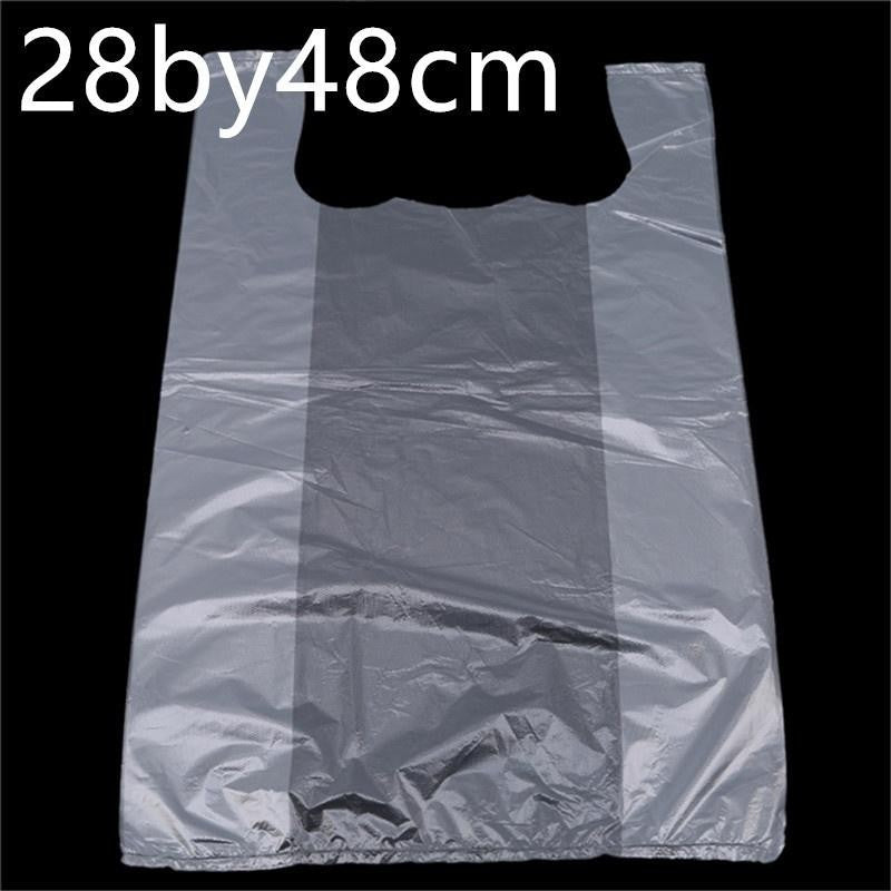 100pcs Transparent Bags Shopping Bag Plastic Supermarket Bags