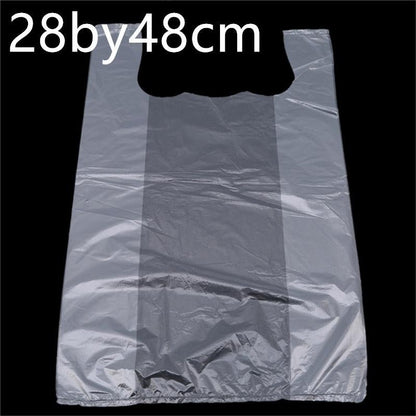 100pcs Transparent Bags Shopping Bag Plastic Supermarket Bags