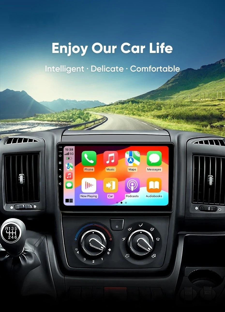 Android 15 para Fiat Ducato Peugeot Boxer Citroen Jumper 2006-2022 2K QLED Rádio Multimídia Estéreo Automotivo GPS CarPlay