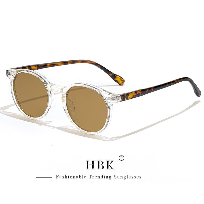HBK Óculos De Sol Masculino Polarizado Redondo Armação TR90 Fashion Óculos De Sol Feminino Dirigir Esportes UV400 Lunette De Soleil Homme