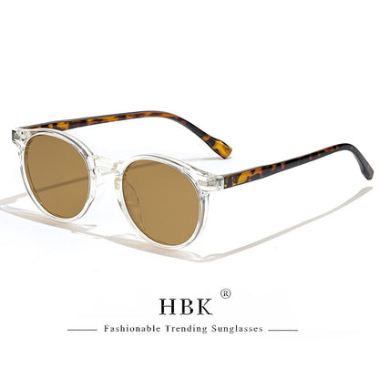 HBK Óculos De Sol Masculino Polarizado Redondo Armação TR90 Fashion Óculos De Sol Feminino Dirigir Esportes UV400 Lunette De Soleil Homme