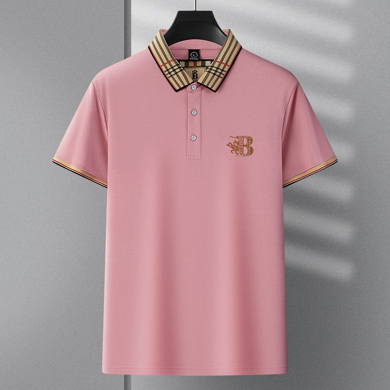 2025 new luxury men's short sleeved summer high-quality designer boutique brand embroidered polo shirt business casual T-shirt