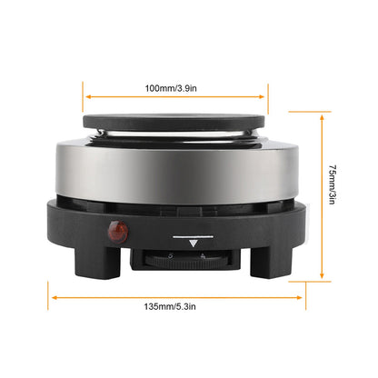 Mini Fogão Elétrico Portátil 500W Chapa Quente Aquecedor Doméstico Multifuncional (Plug EUA 110V)