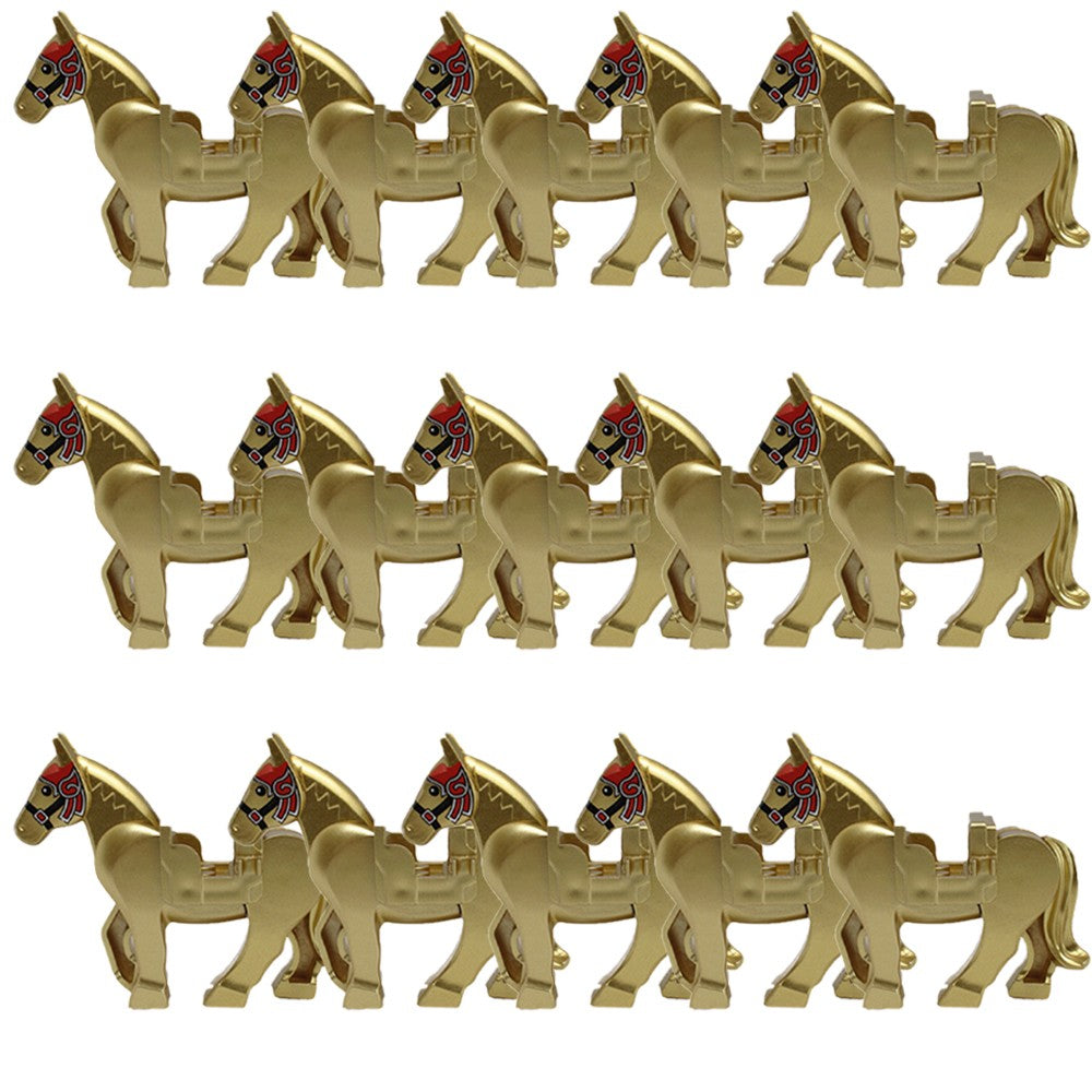 Blocos de Montar Zoológico Medieval Acessórios de Personagens Montarias Animais Cervos Elefantes Camelos Lobos Cavalos de Guerra Tijolos Brinquedos Presentes K080
