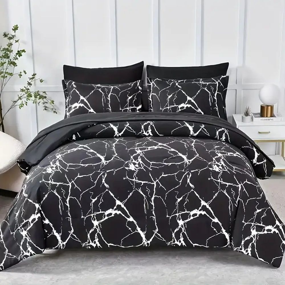 ??JiaoJiao JianYing 3-Piece King Duvet Cover Set, Wrinkle Resistant, Microfiber, Hotel Luxury Bedding, Button Closure, Machi