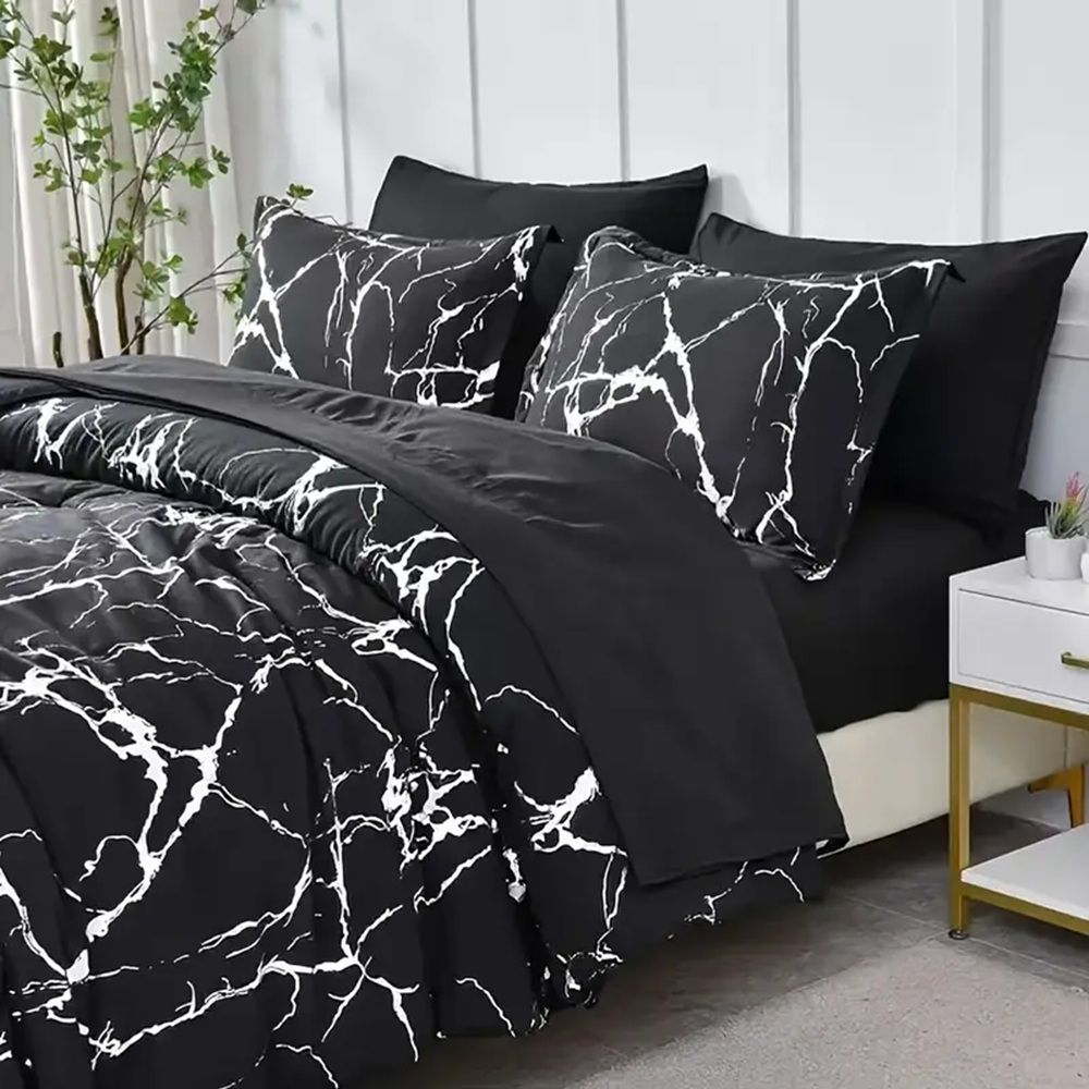 ??JiaoJiao JianYing 3-Piece King Duvet Cover Set, Wrinkle Resistant, Microfiber, Hotel Luxury Bedding, Button Closure, Machi