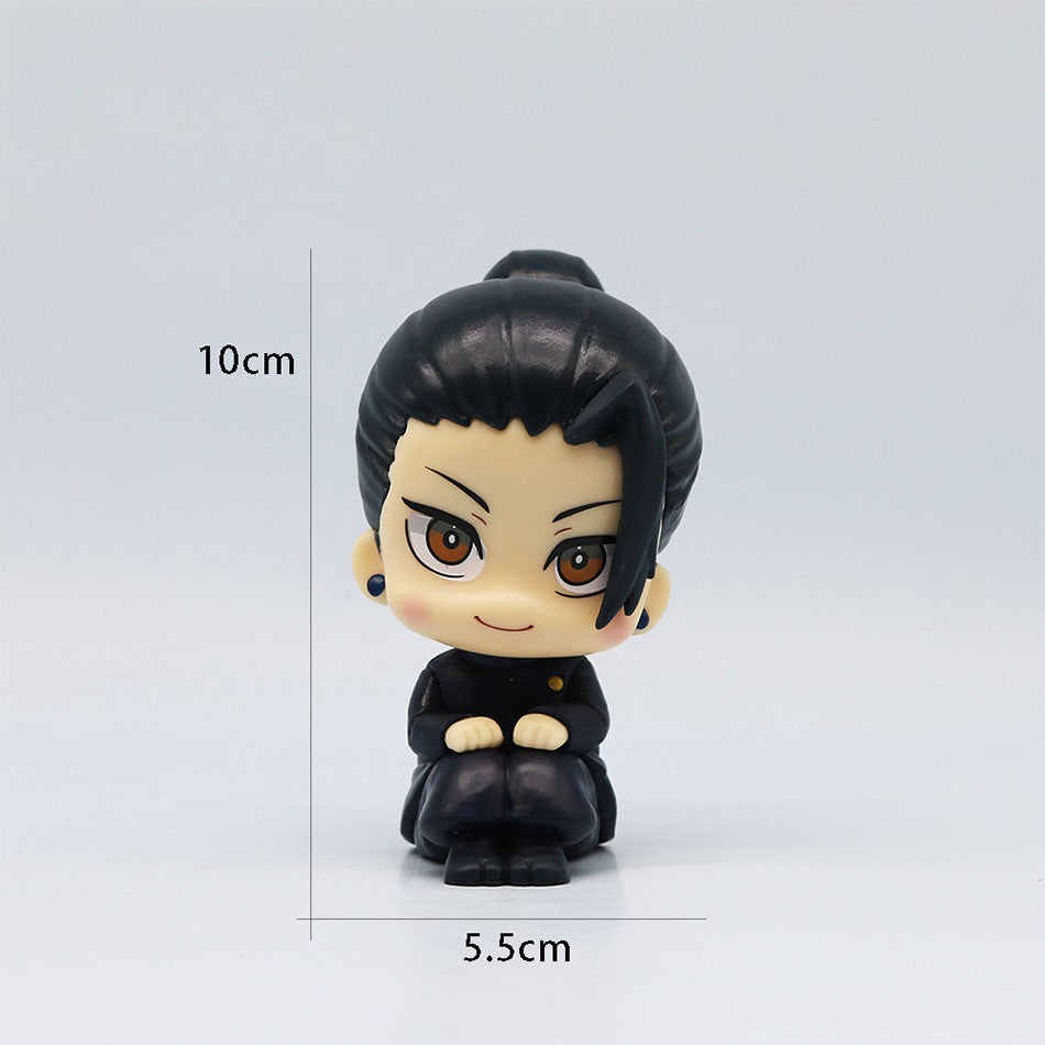 Novo conjunto de 5 peças Jujutsu Kaisen Cute Yuji Itadori Gojo Satoru Q Ver. Bonecos de Ação de PVC Figuras de Anime Modelo Brinquedos Coleção Boneca Presente