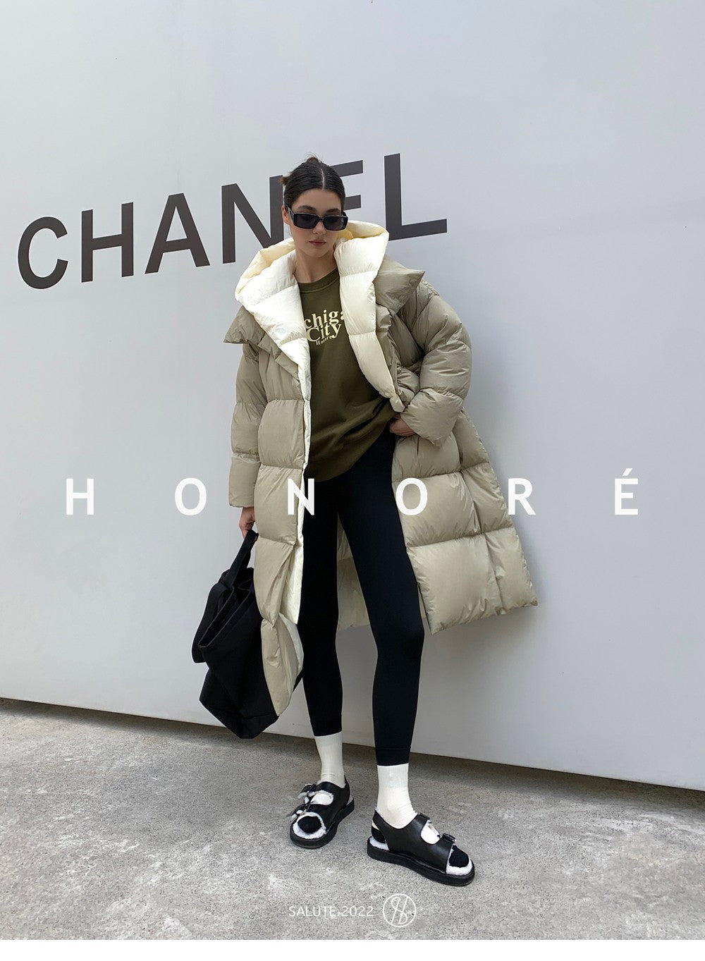 Janveny Fluffy White Duck Down Jacket Women Winter Thickness Warm Long Puffer Coat Hooded Female Fashion Fake Two-piece Parkas