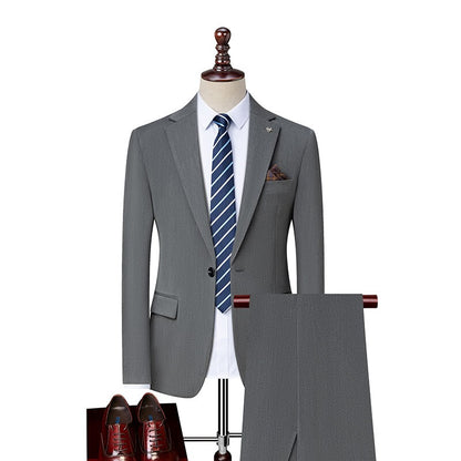 2025 High quality business casual (suit + trousers) Stylish and handsome stylish banquet two-piece set