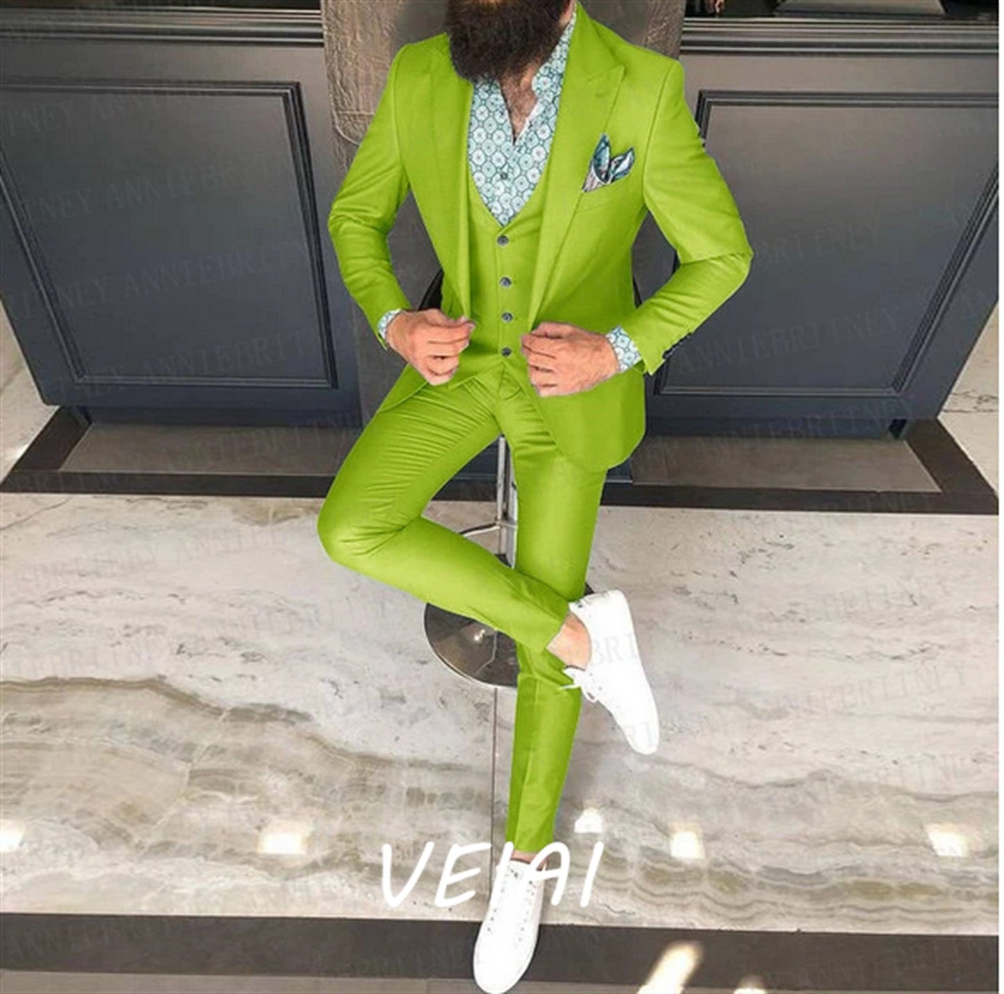 CustomizedMen Slim Fit Suits 3 Pieces Tailored Oversize Men Blazer Dress Groom Wedding Man Suit 2022 Fashion Tuxedo Jacket Vest