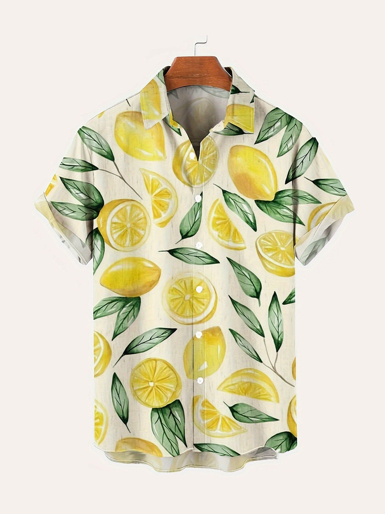 Fruit 3D Printed Fashion Men's Shirt Lemon Banana 3D Printed Summer Short Sleeve Hawaiian Shirt Beach Holiday Cool Casual Tops