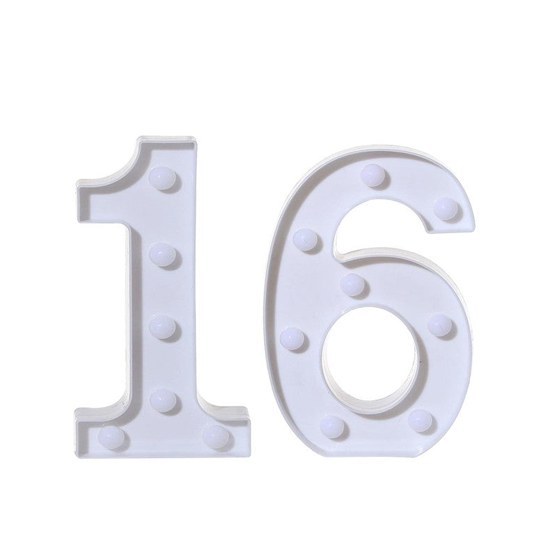 2Pcs Number 16 18 21 30 Led Light String Happy Birthday Party Decoration Wedding Anniversary Adult Birthday Party Gift Light Led