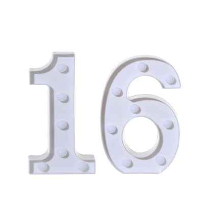 2Pcs Number 16 18 21 30 Led Light String Happy Birthday Party Decoration Wedding Anniversary Adult Birthday Party Gift Light Led