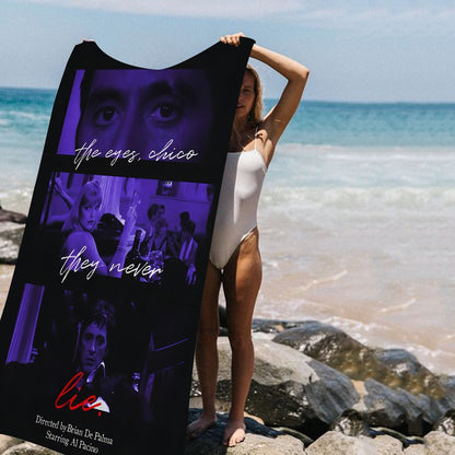 Classic Movie Scarface Bath Towel Microfiber Soft Water Absorbing Breathable For Girl Kids Decorative Cartoon Beach Towel