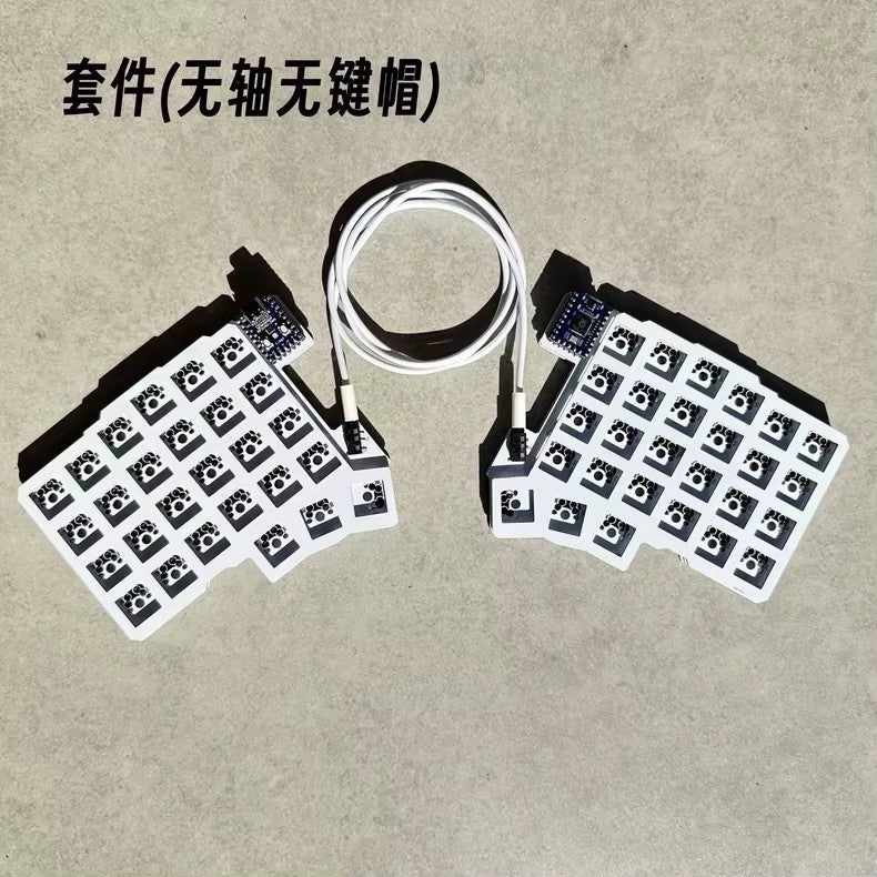 Teclado Silakka54 Dividido com Fio Hot Swap Suporte QMK/VIAL Teclado Ergonômico RP2040zero Acessórios Personalizados para PC Gamer